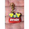 Toy Story Logo Word Charm Gold Zipper Pull & Keychain