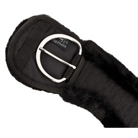 Equinate Western Moon Girth Anatomical with Synthetic Lambskin Short Girth Saddle Girth Western Girth 90 cm Black