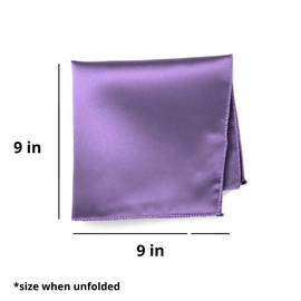 tiemart Purple Solid Color Pocket Square