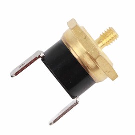 5PCS KSD301 Copper Thermostat, Temperature Switch Thermostat Bimetal Opener M4 Snap Disc Temperature Switch 250V (80°C)
