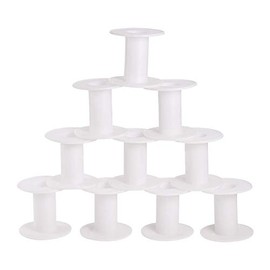 PH PandaHall 20pcs Empty Wire Spools, White Plastic Spools Thread String Bobbin Weaving Bobbins Craft Spools for Embroidery Thread, Yarn, Ribbon, Crafts and Sewing, 2 Inches
