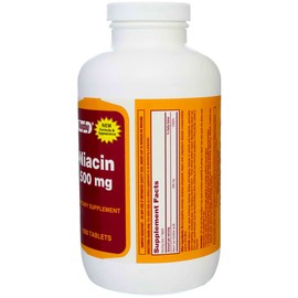 Rugby Niacin 500 mg 1000 Tabs Pack of 2