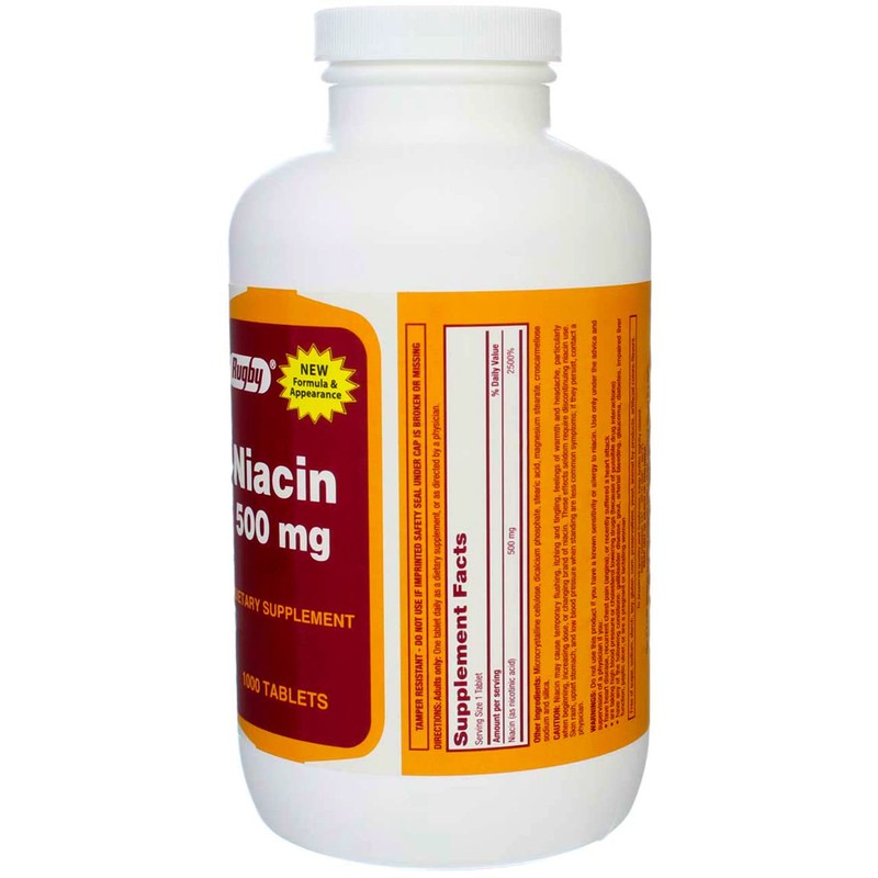 Rugby Niacin 500 mg 1000 Tabs Pack of 2