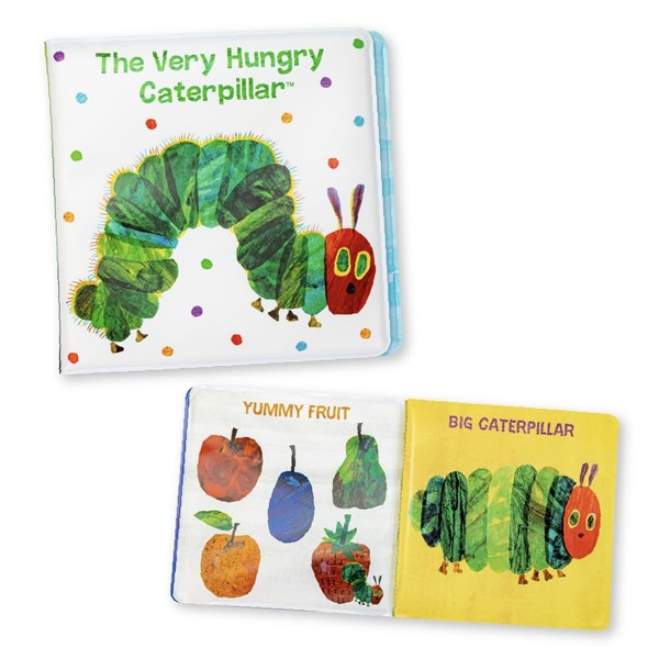 Kids Preferred World of Eric Carle The Very Hungry Caterpillar 6 Inch Vinyl Bath Book Bath Tub Toy Perfect for Water Play and Learning for Ages 0+