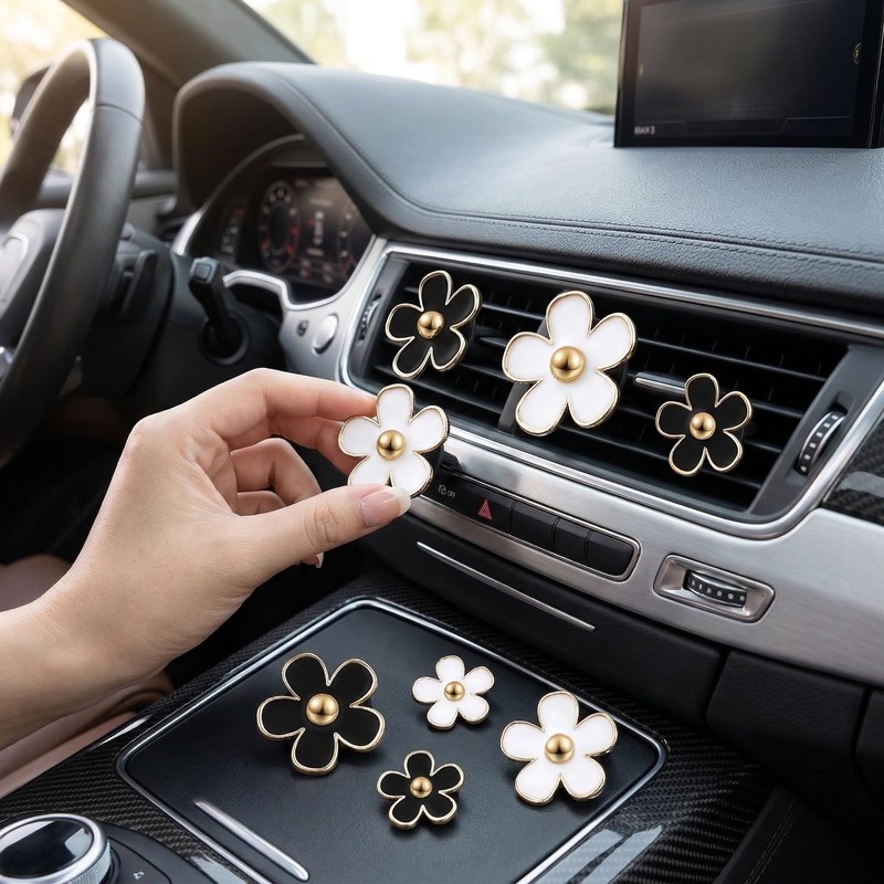 Diffusore per Auto 8 Pezzi Clip Profumatore d'Aria con Compresse