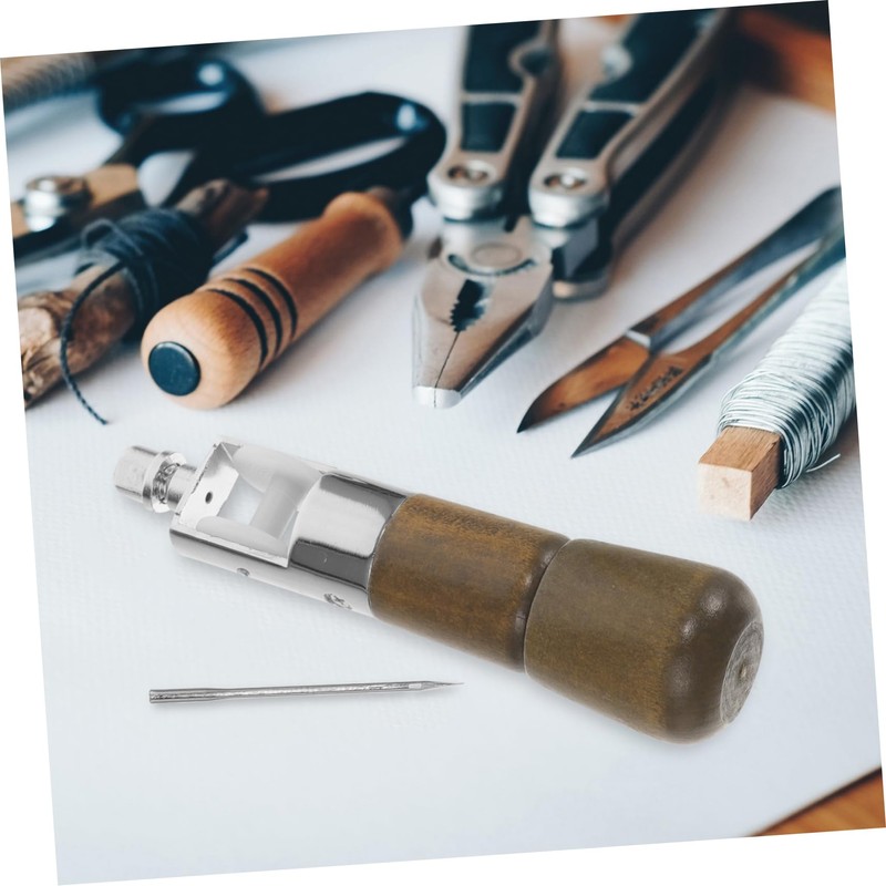 jojofuny 1 Set Leather Awl Kit Manual Leather Tools for