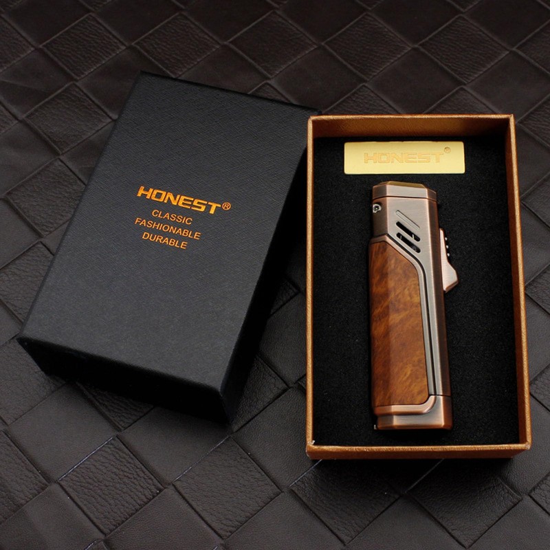 OLDENDO Torch Lighter Triple Jet Flame Cigar Lighter with Gas