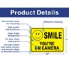 (2 Pack) Faittoo Smile You're On Camera Sign, Reflective 10x7