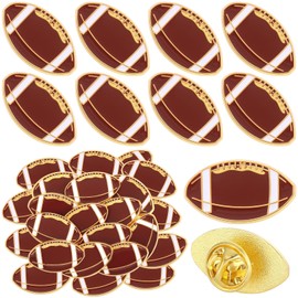 Daifunli 36 Pcs Sports Lapel Pins Bulk Sport Logo Pins Team Enamel Pins Gift for Sport Lover School Backpack Hat Decor(Football Style)