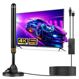 2025 Upgrade TV Antenna Indoor Antennas for Smart TV for Long Range Reception and All Smart TVs HD Digital Antenna with Amplifier Signal Booster for Local Channels Supports 4K 1080p