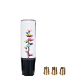 Crystal Shift Knob Underwater Flower Showa Retro Japanese General Purpose Gear Shifter Adapter Truck Passenger Car (15cm)