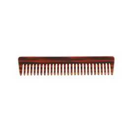 Roots Wide Teeth Comb for Wavy/Curly Medium Length Hair and Shampoo Use (Brown)