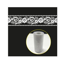 OHAOLYLE Wallpaper Border Sticker Transparent Lace Wallpaper Border Self Adhesive Removable Peel Mirror Wall Decor for Window Glass Door Bathroom