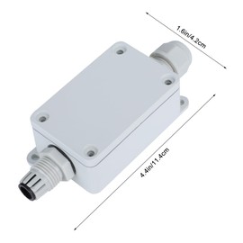 Gadpiparty Waterproof and Monitoring Junction Box Outdoor Key Covers Power Cord Enclosure Cord Cover Weatherproof Cable Waterproof Connector PC White