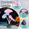 WishLotus Glowing Effect Fish Tank Decorations, Silicone Lotus Leaf Aquarium