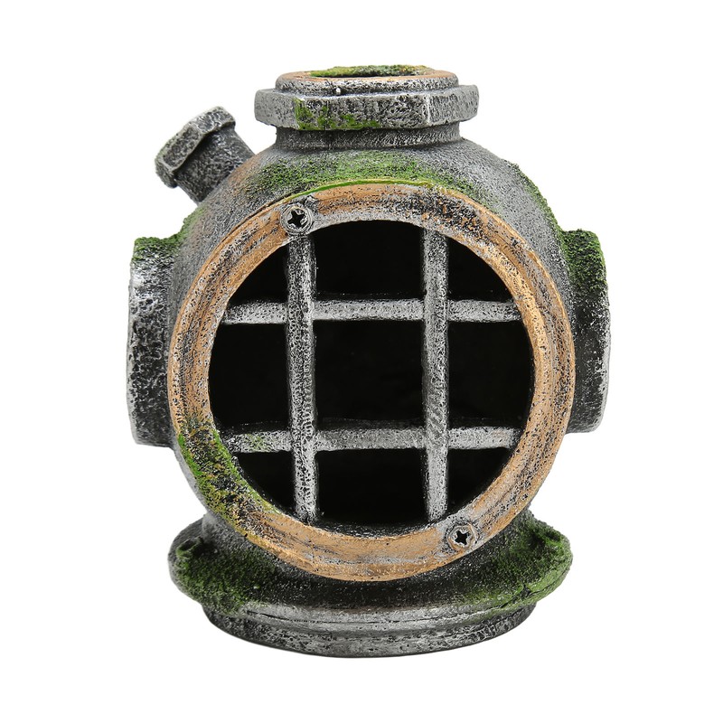 Aquarium Helmet Ornament Simulation Toxic Free Hideout House Resin Fish