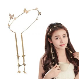 ZHEJIA Hair Headband, Pearl, Hair Ornament, Bangs, Hair Accessory, Hair Arrangement, Women's, Children, Adults, Cute, Earring, Weddings, Receptions, Graduation Ceremonies, School Entrance Ceremonies,