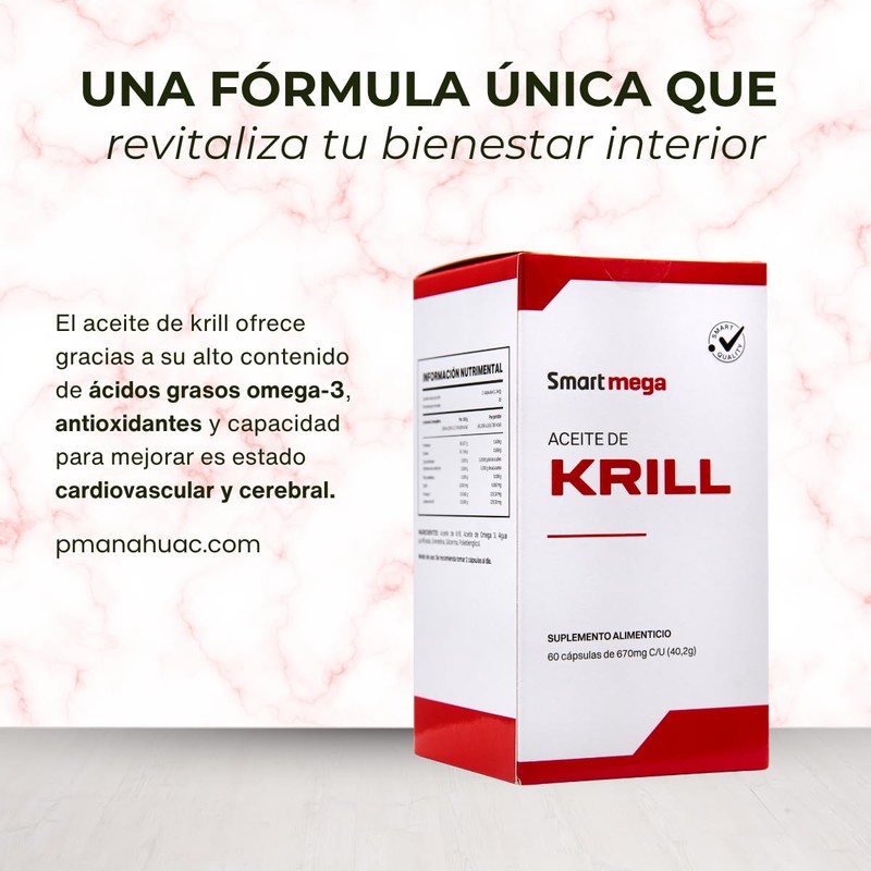 SMART MEGA Paquete de 2 piezas Aceite de Krill Suplemento