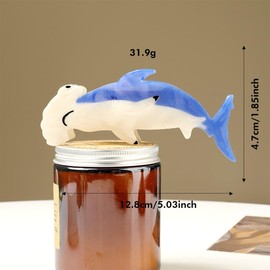 Funny Big Hammerhead Shark Hair Clip,Acetate Claw Clips,Big Hair Clips for Women,Blue