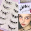 Natural False Eyelashes, 5 Pairs, Popular, Transparent Axis, Soft Core,