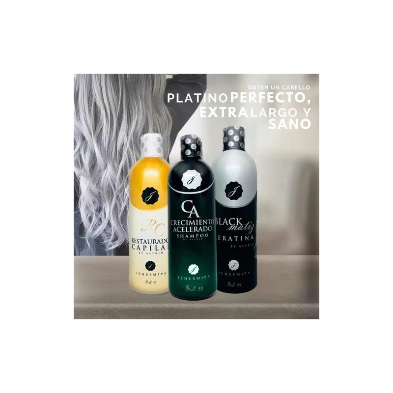 Kit Jehesmipa Trio Cabello Largo, Sano Y Platino