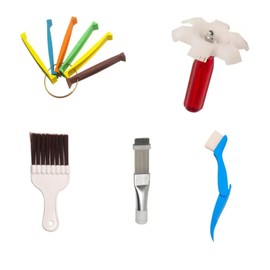 10 Piece Air Conditioner Fin Comb Cleaning Kit AC Coil Cleaning Brush Condenser Fin Straightener Radiator Repair Cleaning Tools Air conditioner, refrigerator, evaporator and radiator repairs