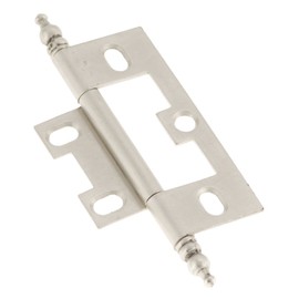 Hickory Hardware P8293-SN Surface Face Mounted Hinge, Satin Nickel, 2-Pack