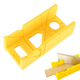 Wonglea Mitre Box 12 Inch,Miter Box with Ruler Scale, Preset Cutting Box with 45 Degree,135 Degree for Molding Trim, Durable Angle Box for Baseboard, Wainscoting,Crown Wall Frame Molding (Mitre Box)