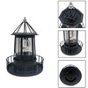 CALIDAKA LED Solar Powered Lighthouse, 360 Degree Rotating Lamp Waterproof
