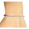 Silver Colour Round Beads With Star Charm Stretchable Bracelet