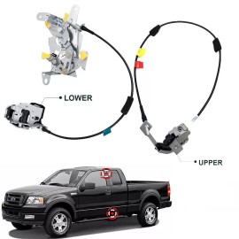 Ipartgo Rear Left Lower&Upper Door Lock Latch Assembly For 97-03 Ford F150 Extended Cab