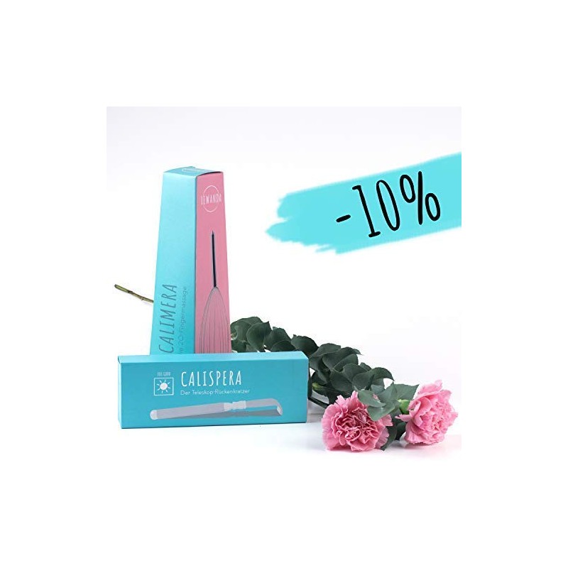 Lewanda Premium: Extendable Telescopic Back Scratcher (Stainless Steel | Red