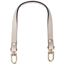 VanEnjoy Full Grain Leather Wristlet Keychain Strap with 2 Square Locks, Beige, 13 inches