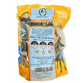 Hubert Pet Premium Gourmet Single Ingredient Salmon Skin Rolls, 1.5 lb Pack, Resealable Bag