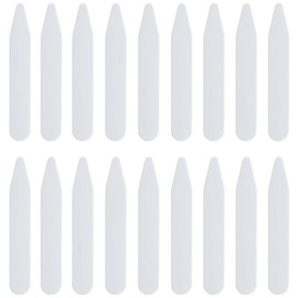 200 Pieces Collar Stays Plastic Collar Stays Collar Bones Collar Stiffeners Collar Supports for Men Shirts(White, 1 x 6 cm)