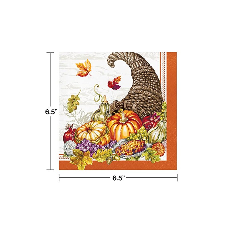 Thanksgiving Cornucopia Napkins, 16 ct