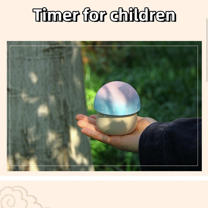 Mechanical Kitchen Timer, Cute Timer for Kids, Visual Timer, 60