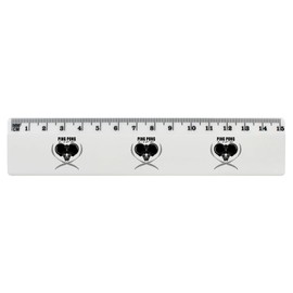 'The Heart of Table Tennis' 15cm (6 Inch) White Plastic Ruler (RL00092533)