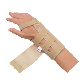 Rolyan AlignRite Wrist Support with Strap, Short Length, Left, Extra-Small, Padded Comfort Stabilization and Support for Restricting Wrist Movement, Ergonomic Open Thumb and Finger for Range of Motion