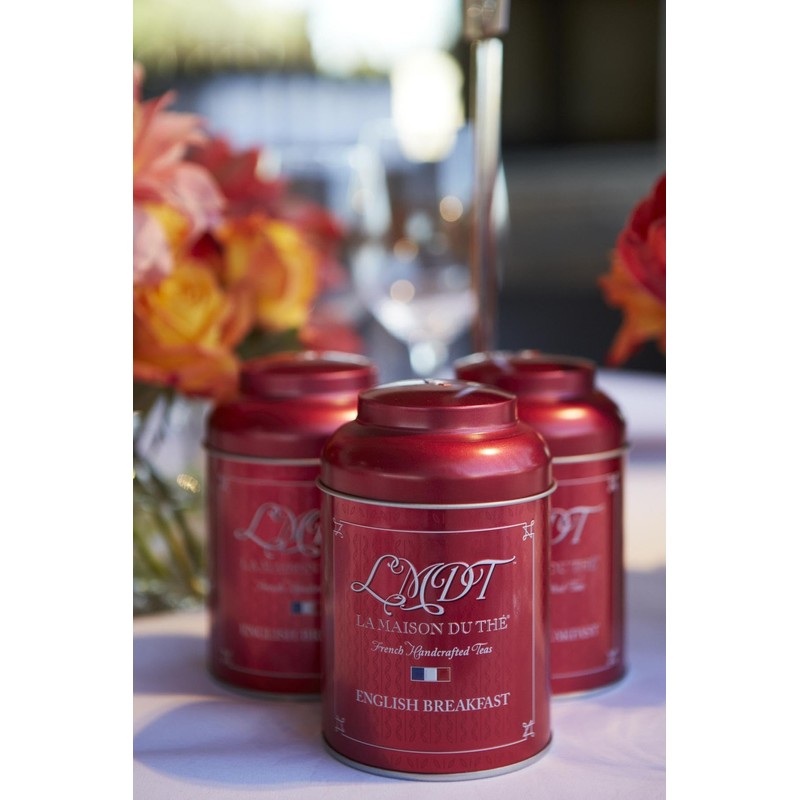 LMDT French Handcrafted English Breakfast Tea. Enveloped Teabags, 100 Count