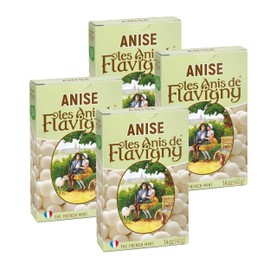 Les Anis de Flavigny Candy Mints, The French Mints, Vegan, Non-GMO, Made in France, Anise Flavor, 40g Box, 4-Pack