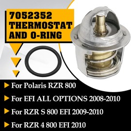 7052352 Thermostat with O-Ring Fits for Polaris RZR 800 RZR S 800 RZR 4800 EFI 2008-2010 UTV Replaces 5411521