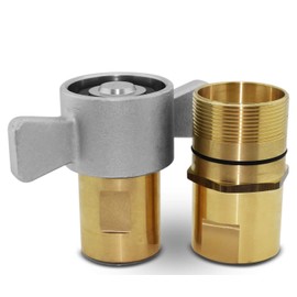 1 1/4" NPT Wet-Line Wing Nut Hydraulic Quick Disconnect Coupler/Coupling Set