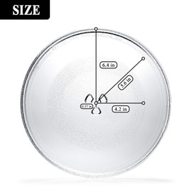 12.75" 1B71961F Microwave Glass Plate Replacement by AMI PARTS for G.E Whirl-pool Microwave Glass Turntable Plate Replaces 1B71961E 1B71961H