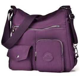 Multipurpose Hobo Purse for Women with Antitheft RFID, Waterproof Nylon Crossbody Bag Shoulder Handbag, Convertible Backpack