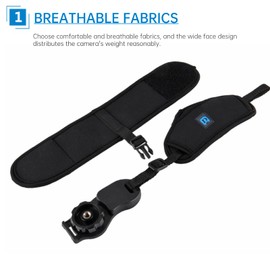 Correa de Muñeca para Cámara, Correa de Mano para Cámara DSLR de Liberación Rápida, con Base de Orificio de Tornillo de 1/4 de Pulgada, para DSLR, Cámaras sin Espejo, Fotógrafos