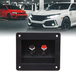 uxcell 2 Way Square Binding Post Speaker Box Terminal Cup Plate Connector Board for Car