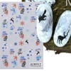 Christmas Nail Art Stickers Winter Snowflake Penguin Nail Decals 4PCS