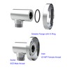 Aquaiaw Wall Supply Elbow with O-Ring Flange, Tapered 1/2 NPT