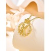 KINGWHYTE Letter Chain for Women Gold-Plated Initials Chain with Letter
